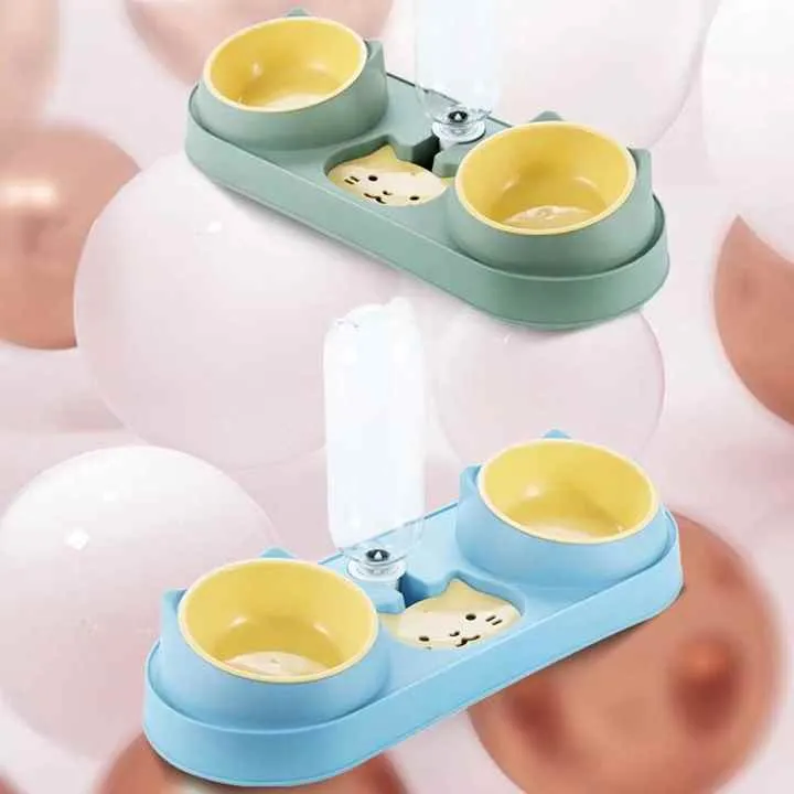 الحيوانات الأليفة طعام قطط عاء الكلب مغذ . Pet Cat Food Dog Bowl Automatic Feeder