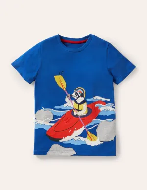 Animal Adventure T-shirt-Blue Wave Meerkat