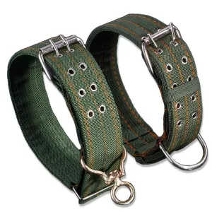 Cute Solid Army Green Canvas Dog's Collar