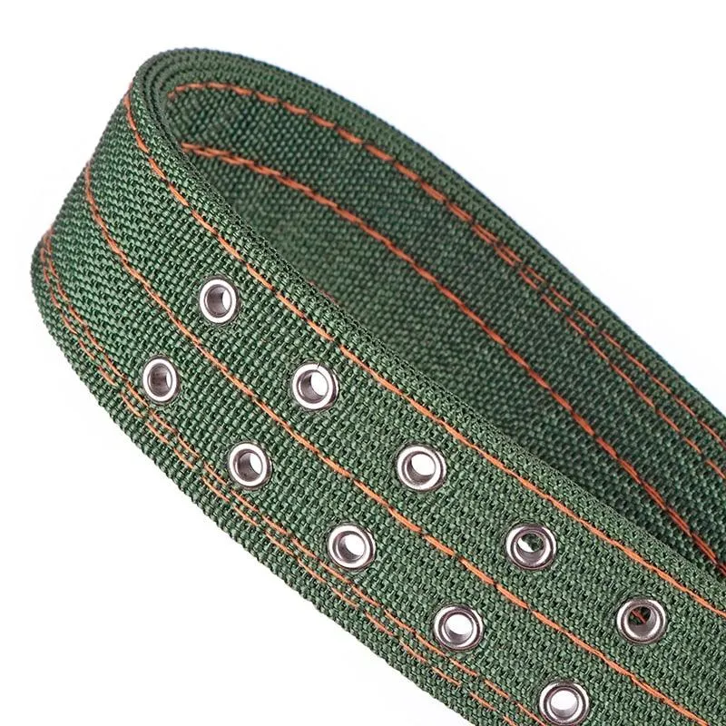 Cute Solid Army Green Canvas Dog's Collar