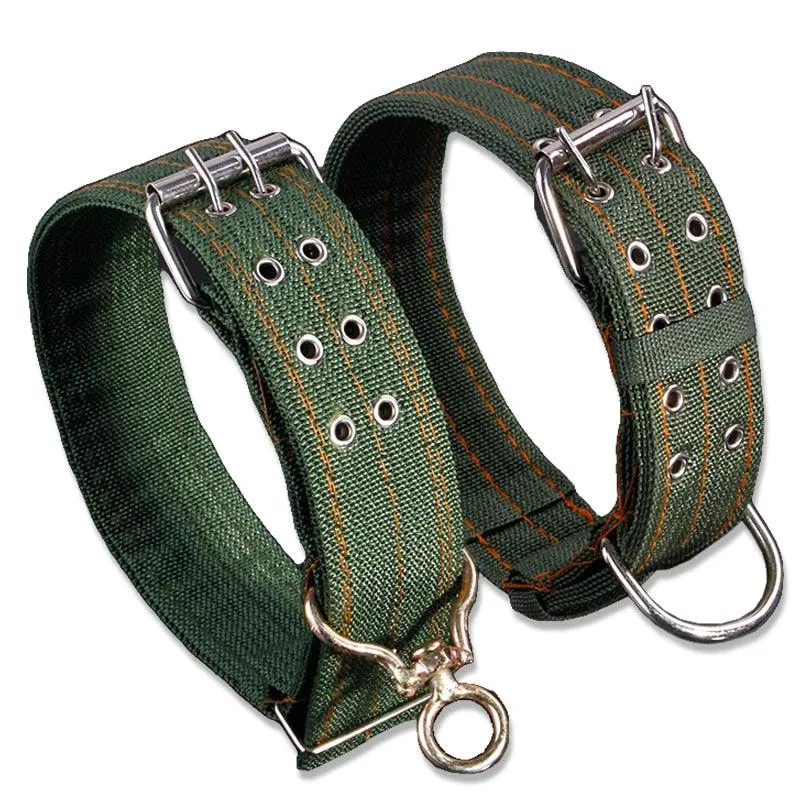 Cute Solid Army Green Canvas Dog's Collar