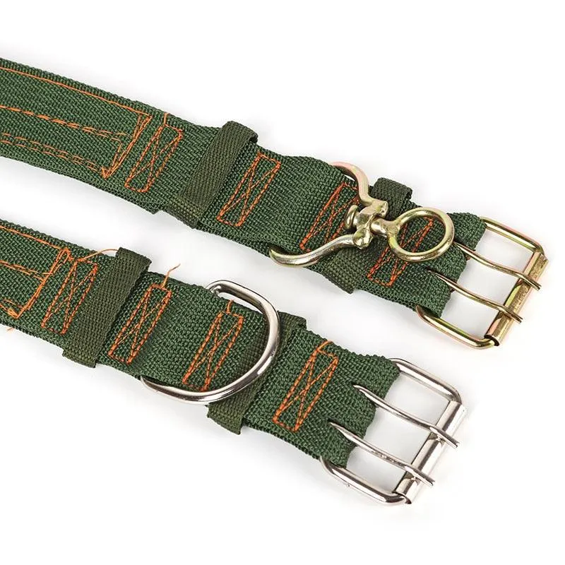 Cute Solid Army Green Canvas Dog's Collar