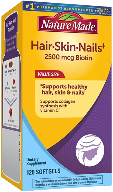 Nature Made Hair, Skin & Nails 2500mcg Biotin 120ct