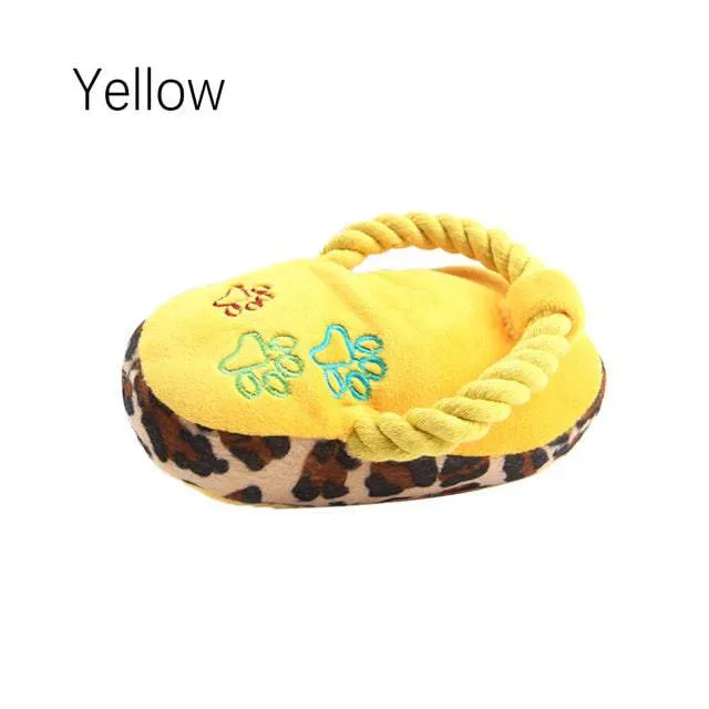 Pet Toys Plush Slippers Bite Chicken Leg Shoe Shape Dog & Cat Outdoor Training Relieve Anxiety