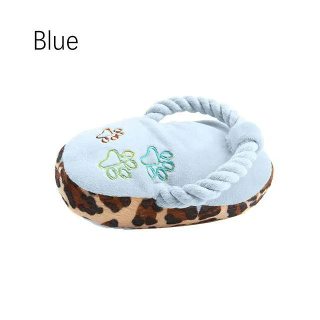 Pet Toys Plush Slippers Bite Chicken Leg Shoe Shape Dog & Cat Outdoor Training Relieve Anxiety