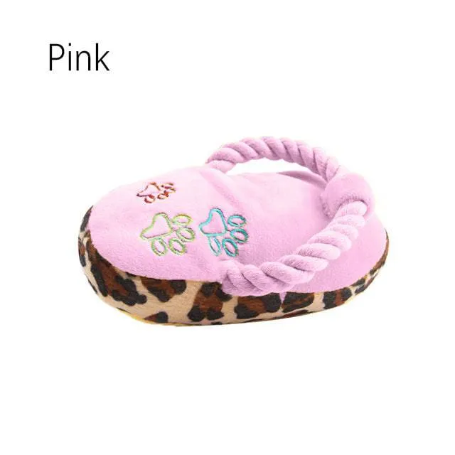 Pet Toys Plush Slippers Bite Chicken Leg Shoe Shape Dog & Cat Outdoor Training Relieve Anxiety