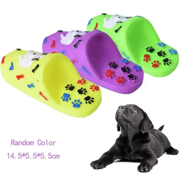 Pet Toys Plush Slippers Bite Chicken Leg Shoe Shape Dog & Cat Outdoor Training Relieve Anxiety