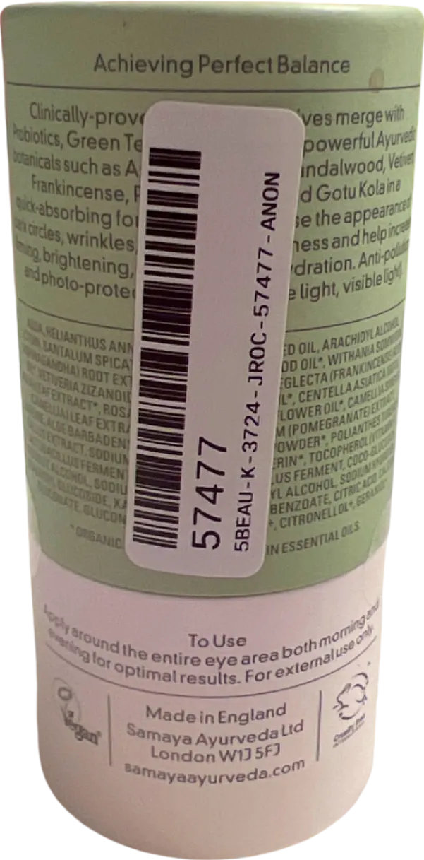 Samaya Ayurvedic Skincare Rejuvenating Eye Cream Kapha 15ml